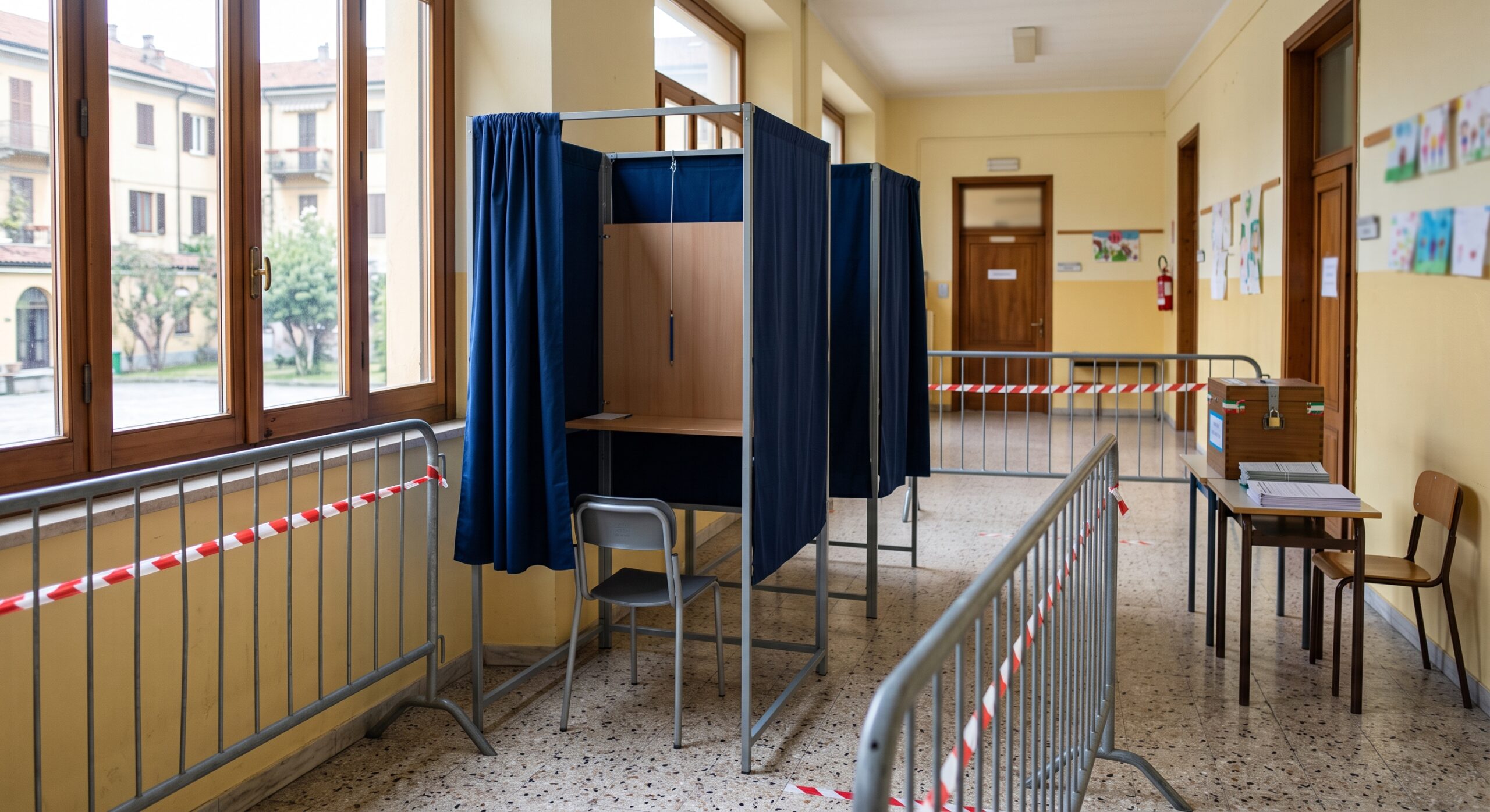 Cabina elettorale certificata pronta per consultazione elettorale